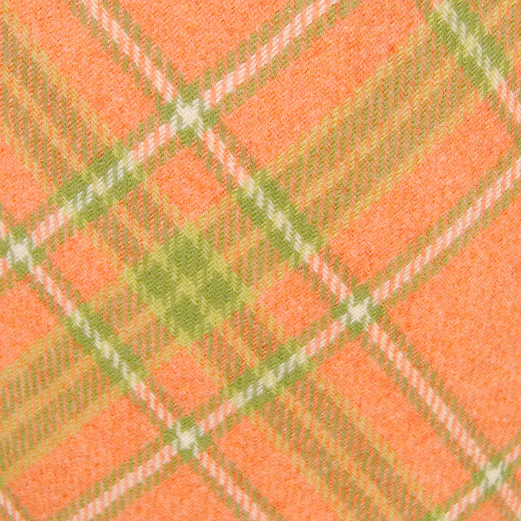 1960s Peach & Lime Plaid Skirt