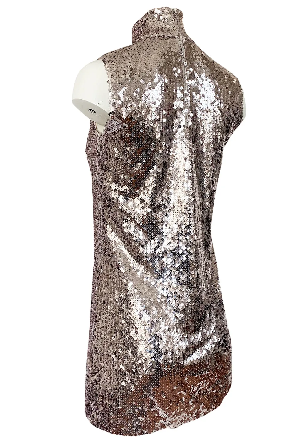 2015 Pre-Fall Christian Dior by Raf Simons Silver Sequin Shift Dress