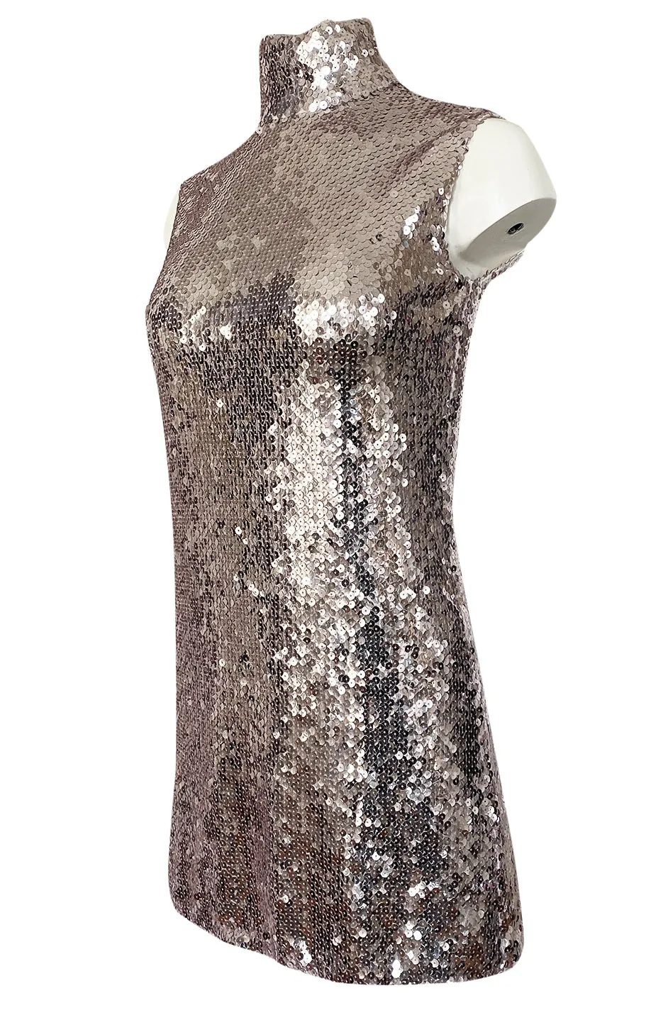 2015 Pre-Fall Christian Dior by Raf Simons Silver Sequin Shift Dress