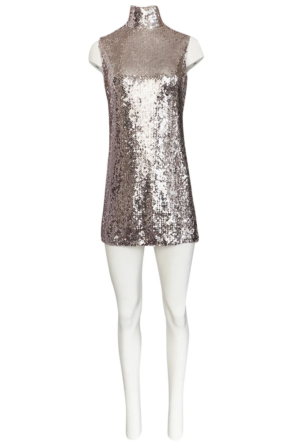 2015 Pre-Fall Christian Dior by Raf Simons Silver Sequin Shift Dress