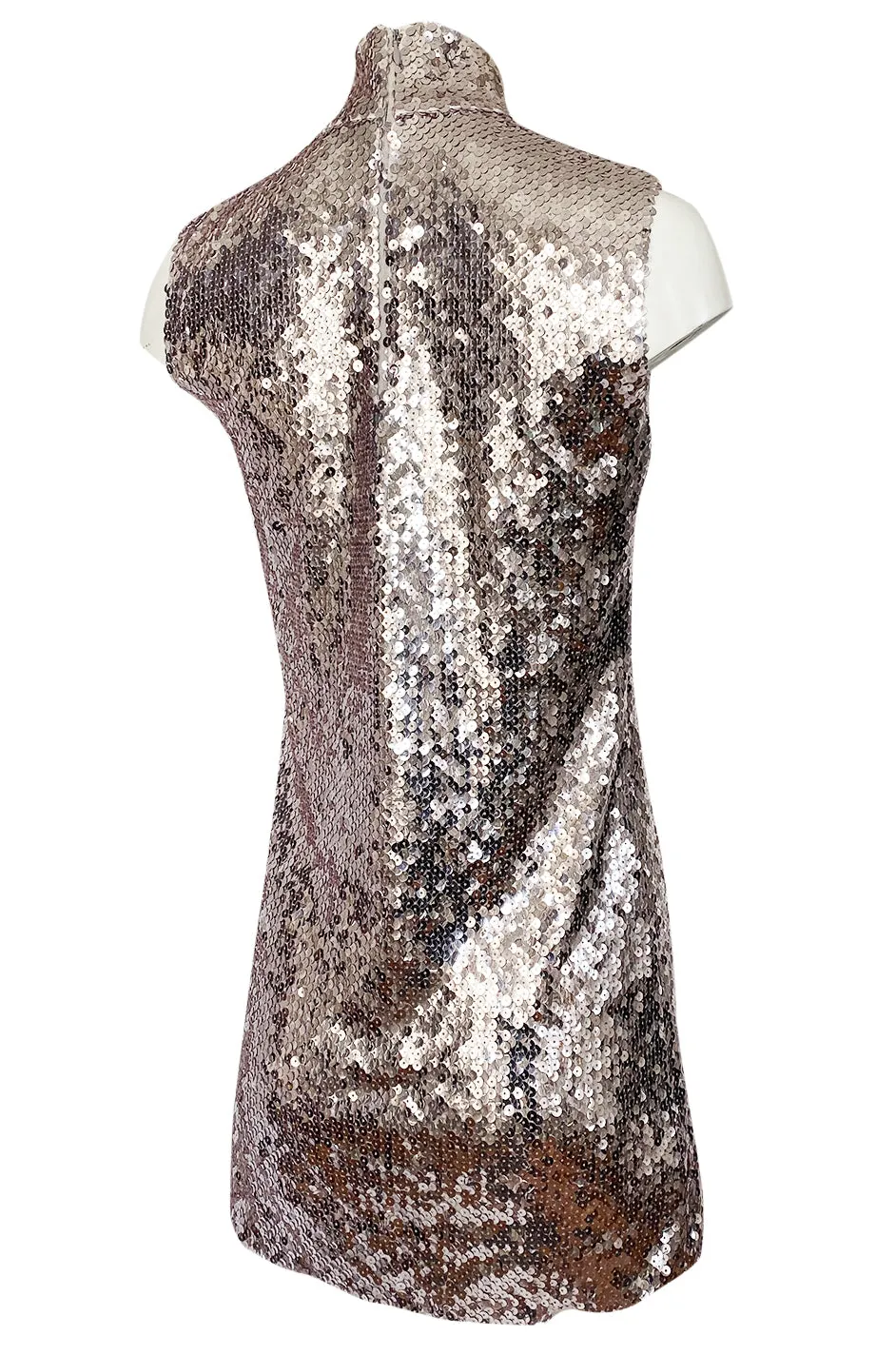 2015 Pre-Fall Christian Dior by Raf Simons Silver Sequin Shift Dress