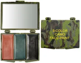 3 Color Woodland Camouflage Face Paint