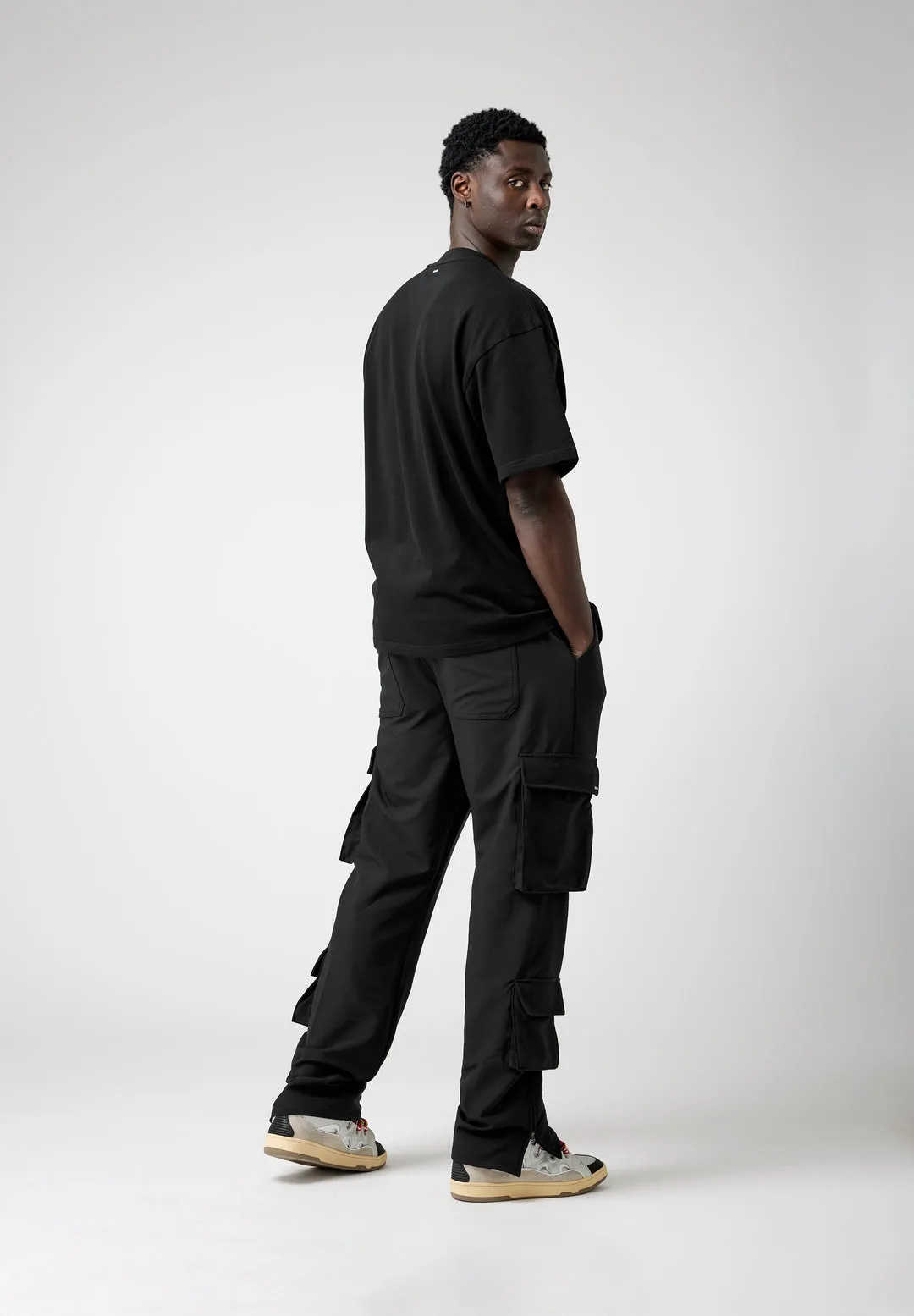 85 4 Pocket Nylon Cargo Pants black