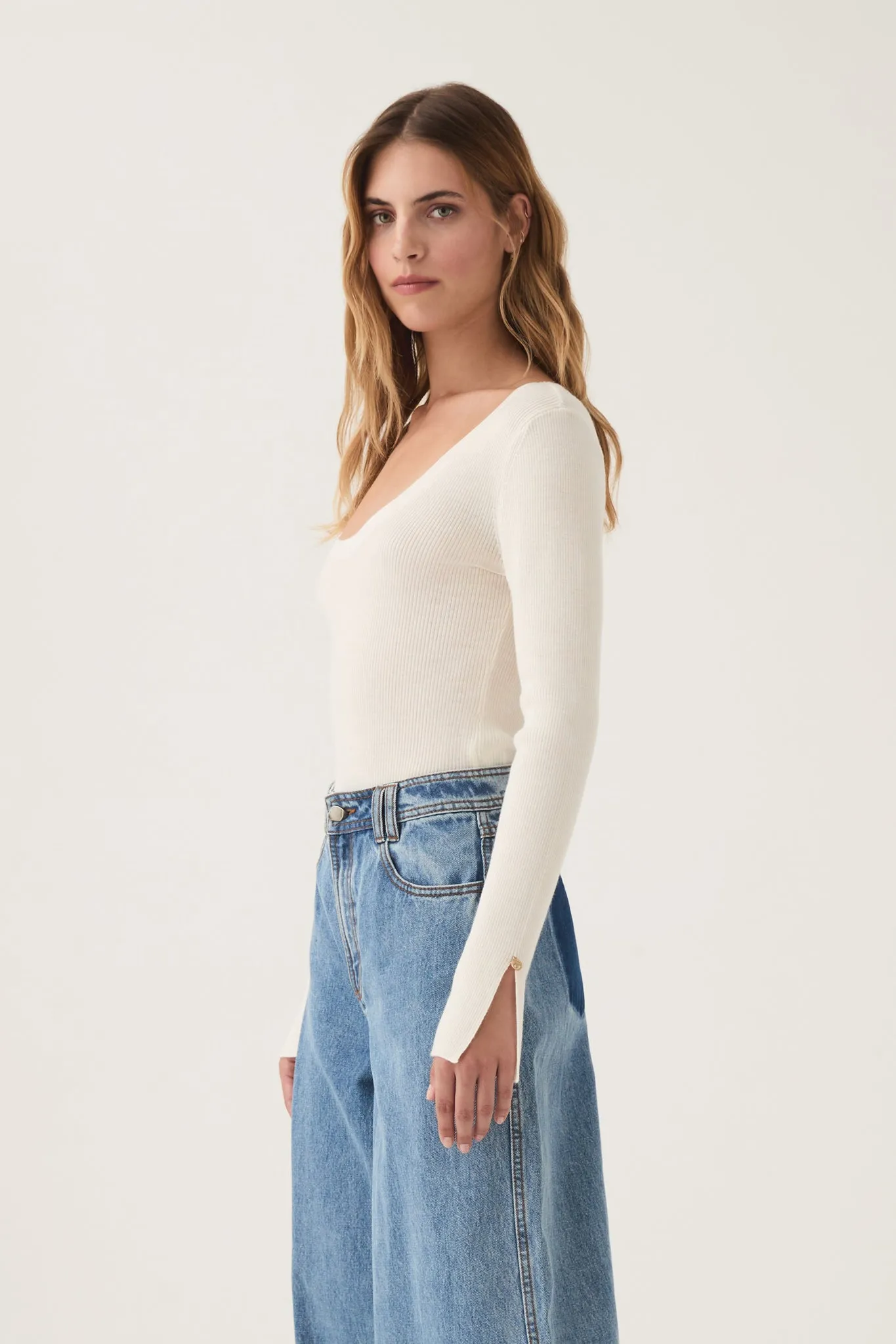 Alina Scoopneck Knit Top