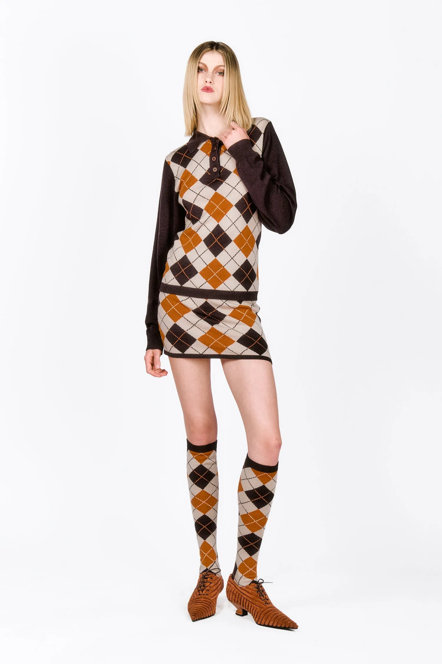 Argyle Knitwear Skirt