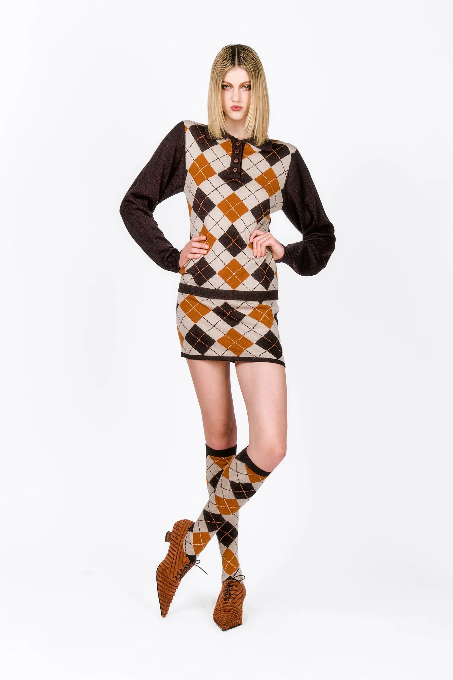 Argyle Knitwear Skirt