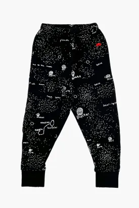 Beau Loves Black Galaxy Kids Sweatpants