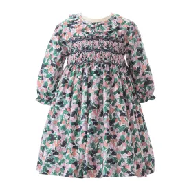 Berry Floral Smocked Dress & Bloomers