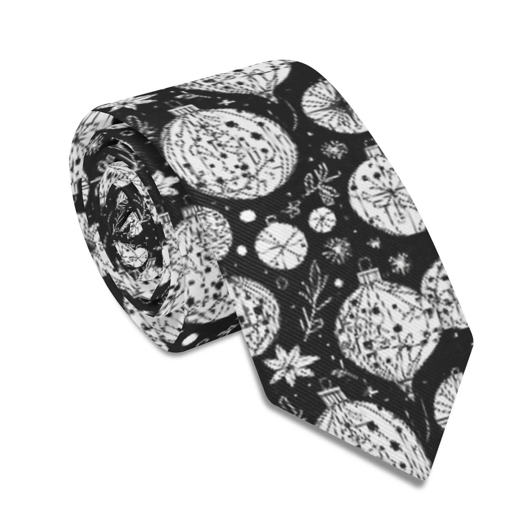 Black and White Ornament Necktie