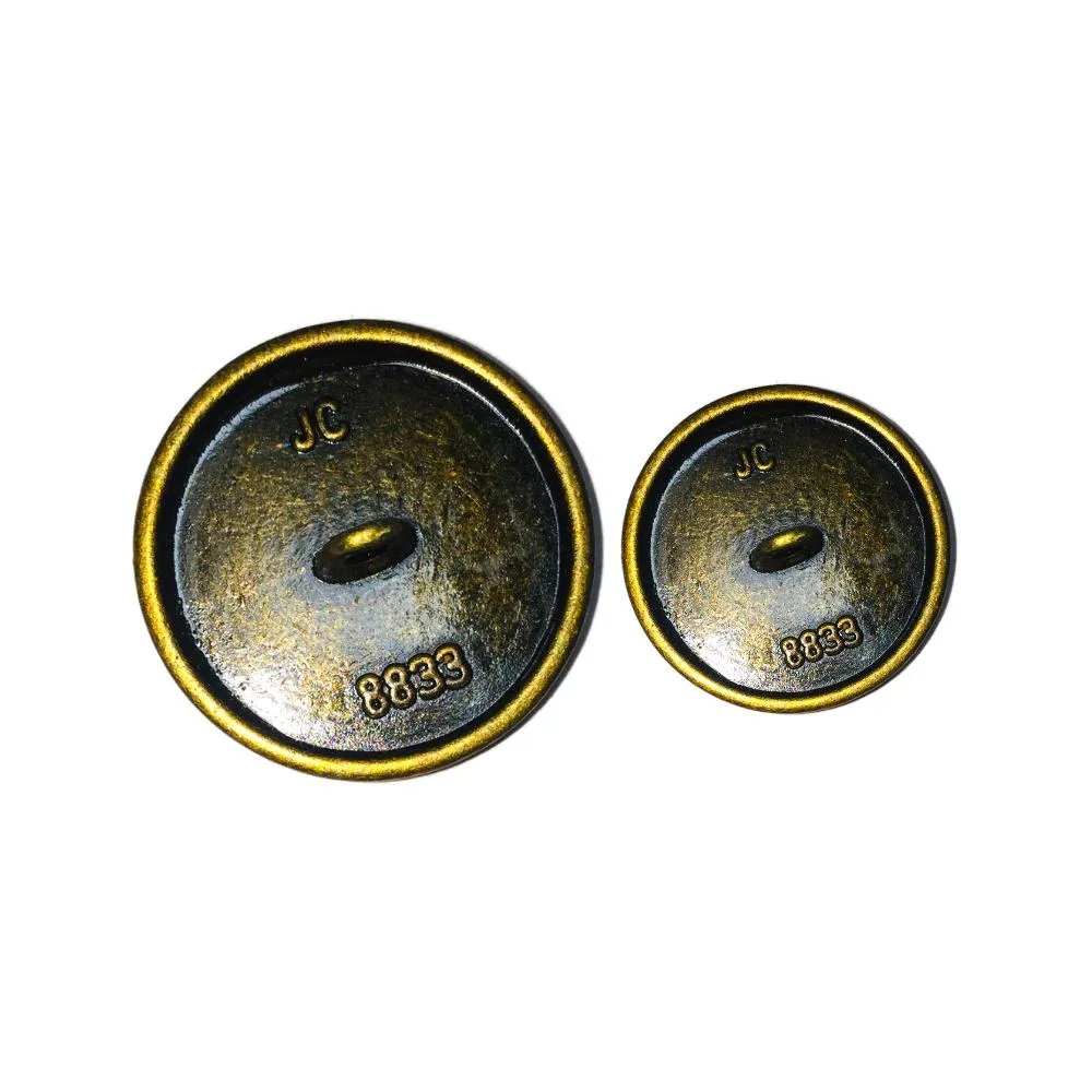 Black Antique Golden Bird Designer Metal Buttons