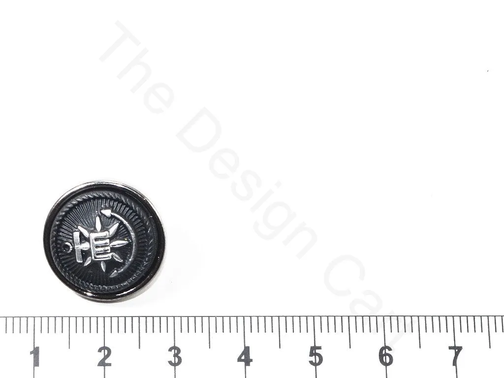 Black Silver Sword Coat Buttons