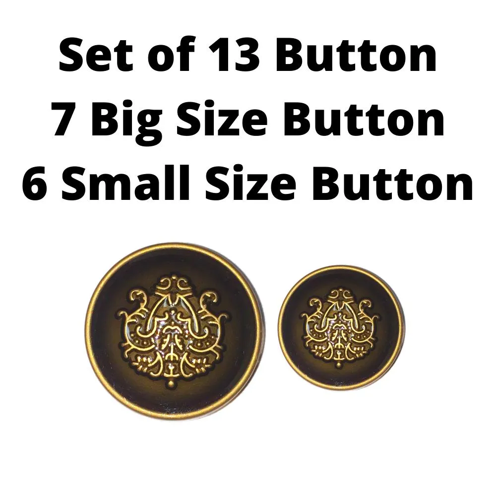 Black Traditional Metal Buttons