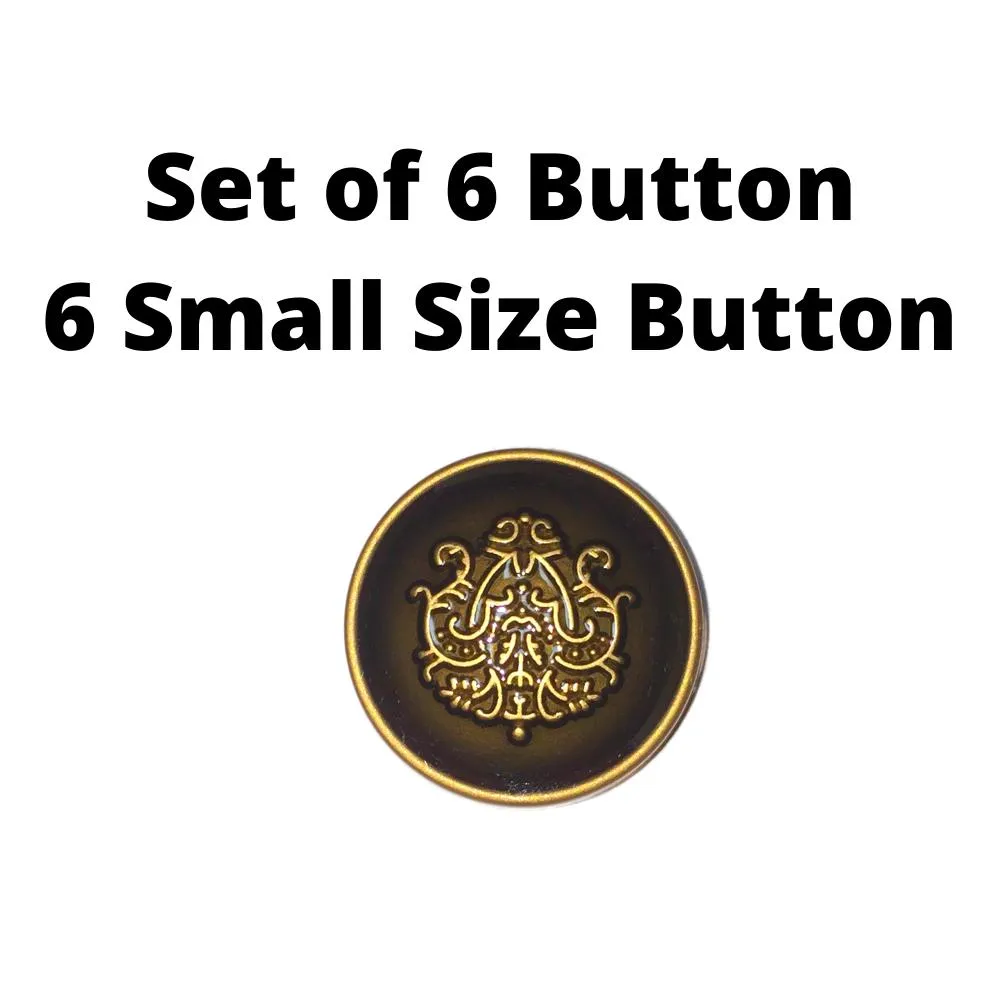 Black Traditional Metal Buttons