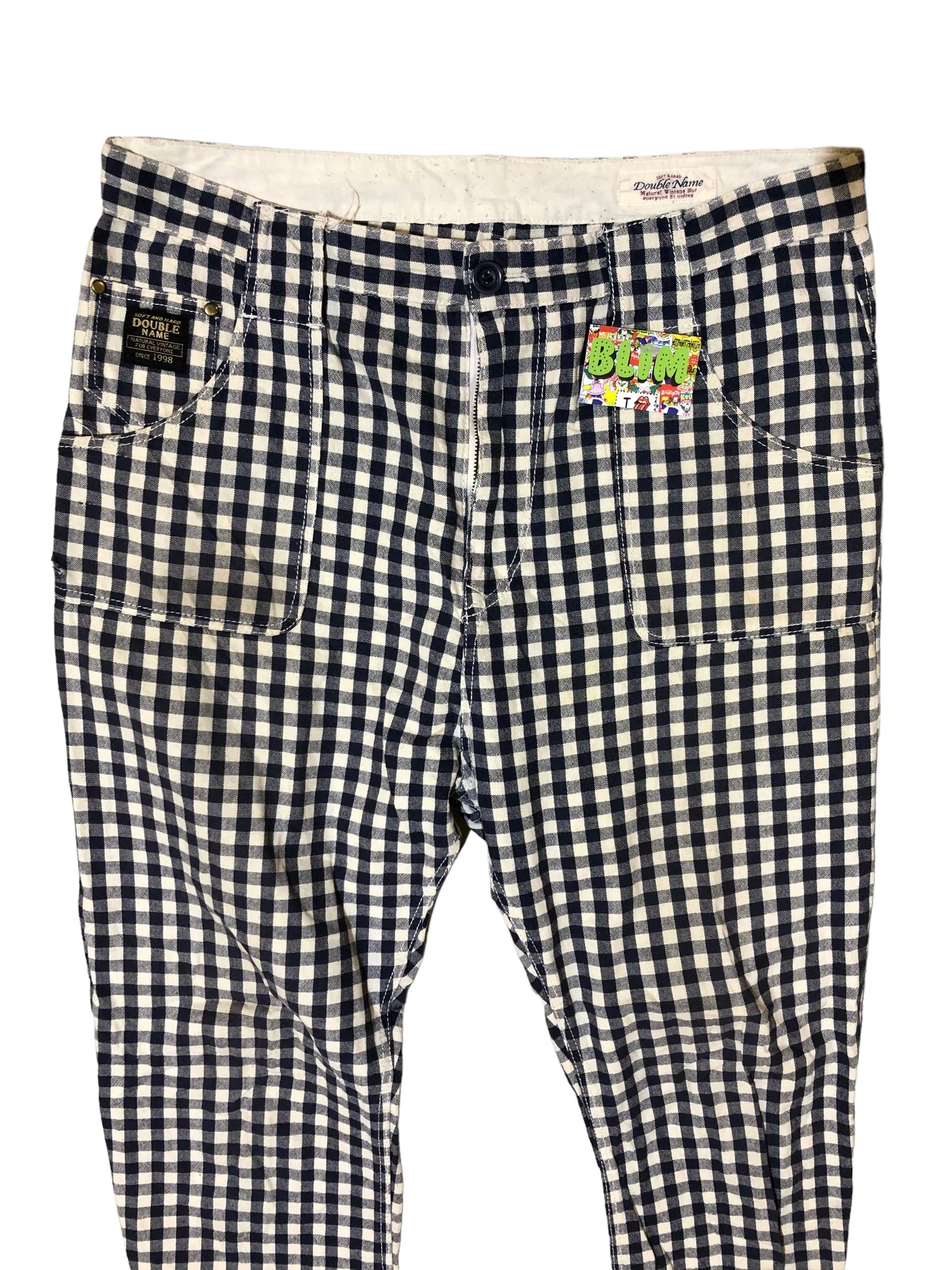 Black/White Checkered Pant by Double Name