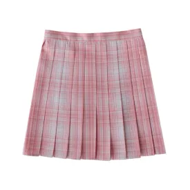 Blossom Pink JK vintage plaid uniform skirt