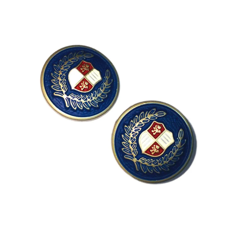 Blue Designer Metal Coat Buttons