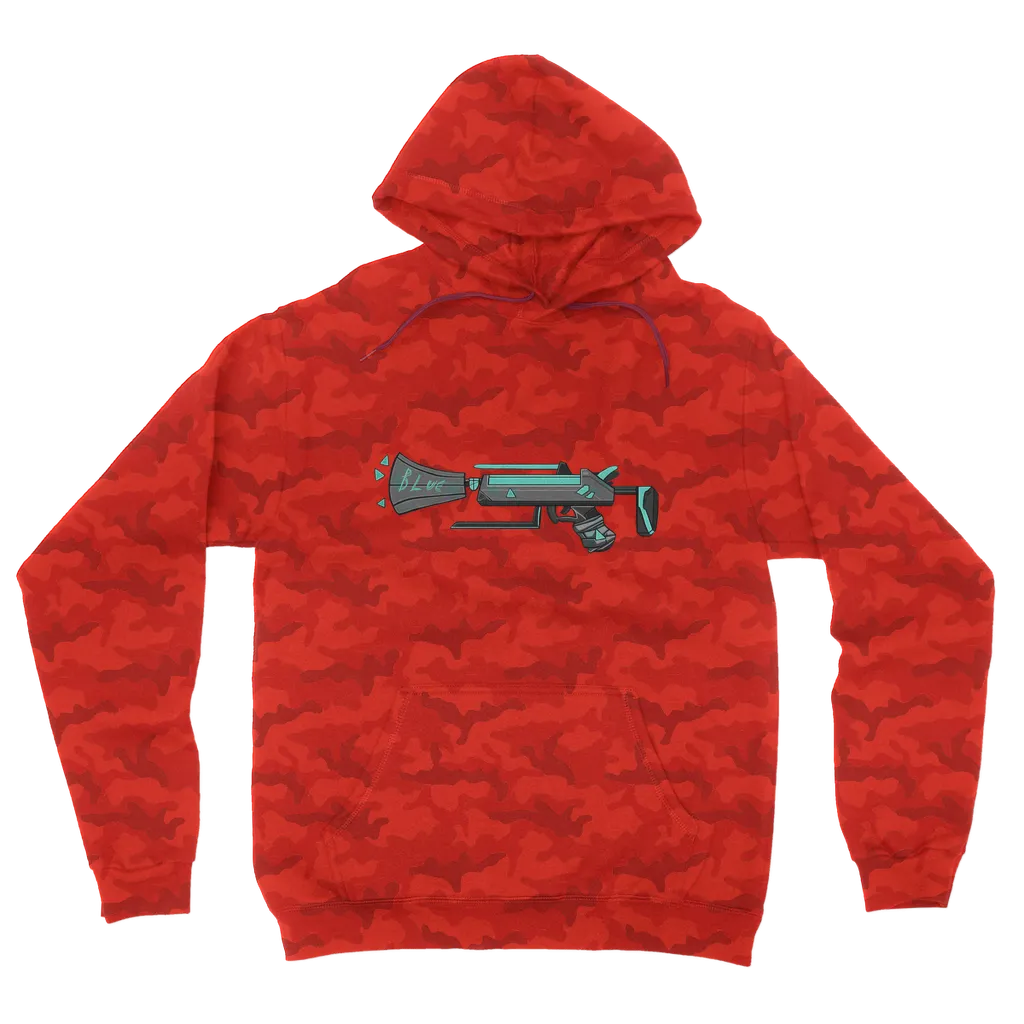 Blue Weapon Camouflage Adult Hoodie