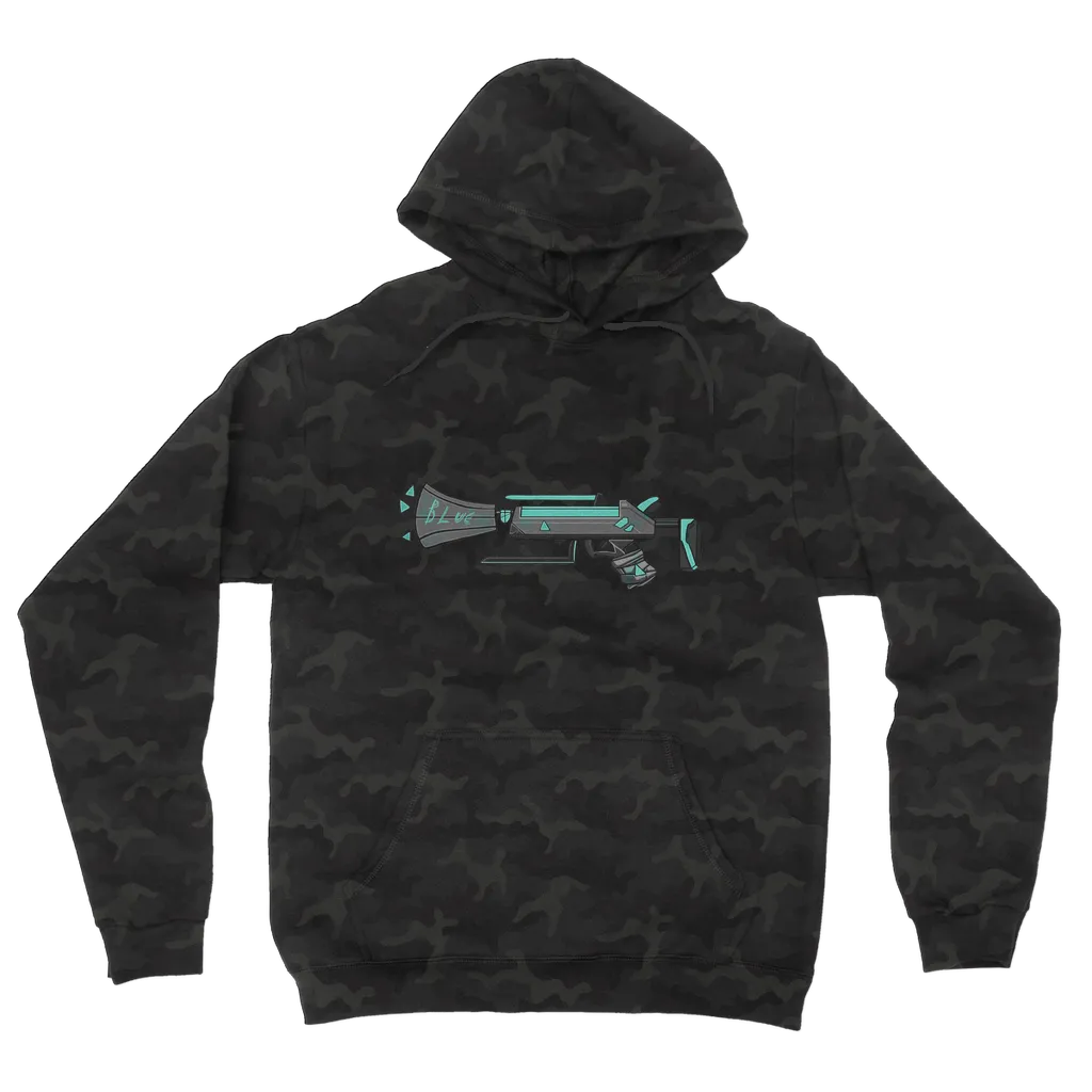 Blue Weapon Camouflage Adult Hoodie