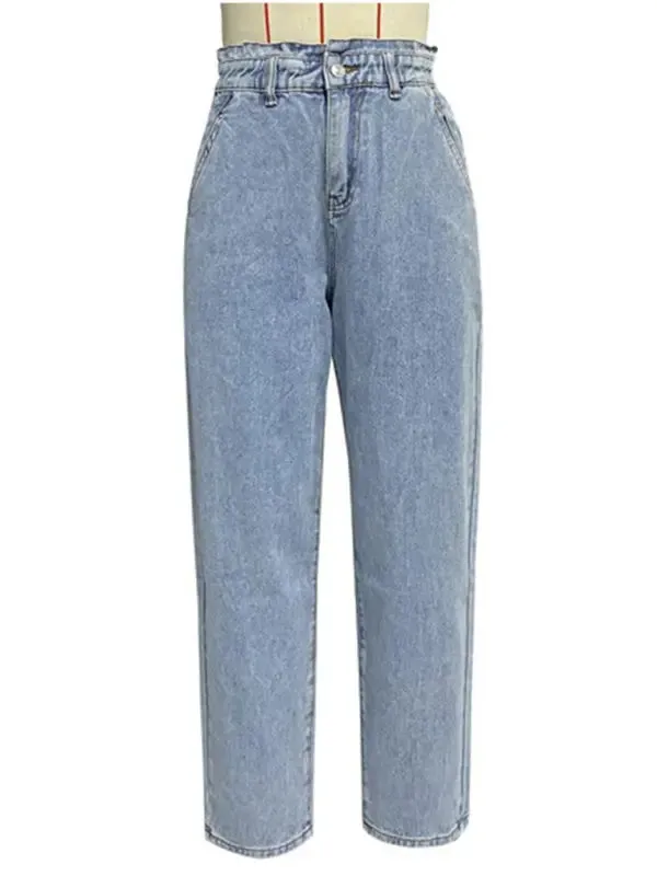 Blue Zone Planet |  High waist washed straight jeans