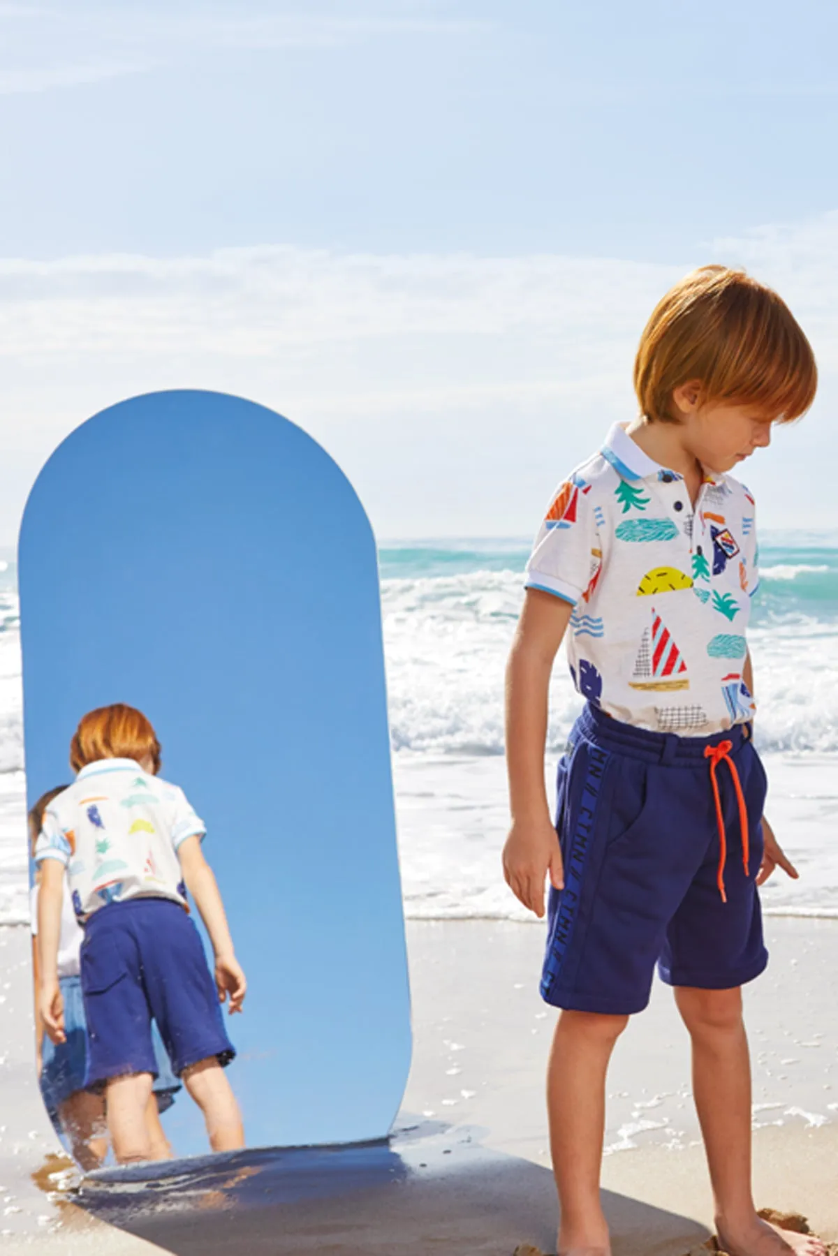 Boys Shorts Catimini Drawstring Bermuda - Navy