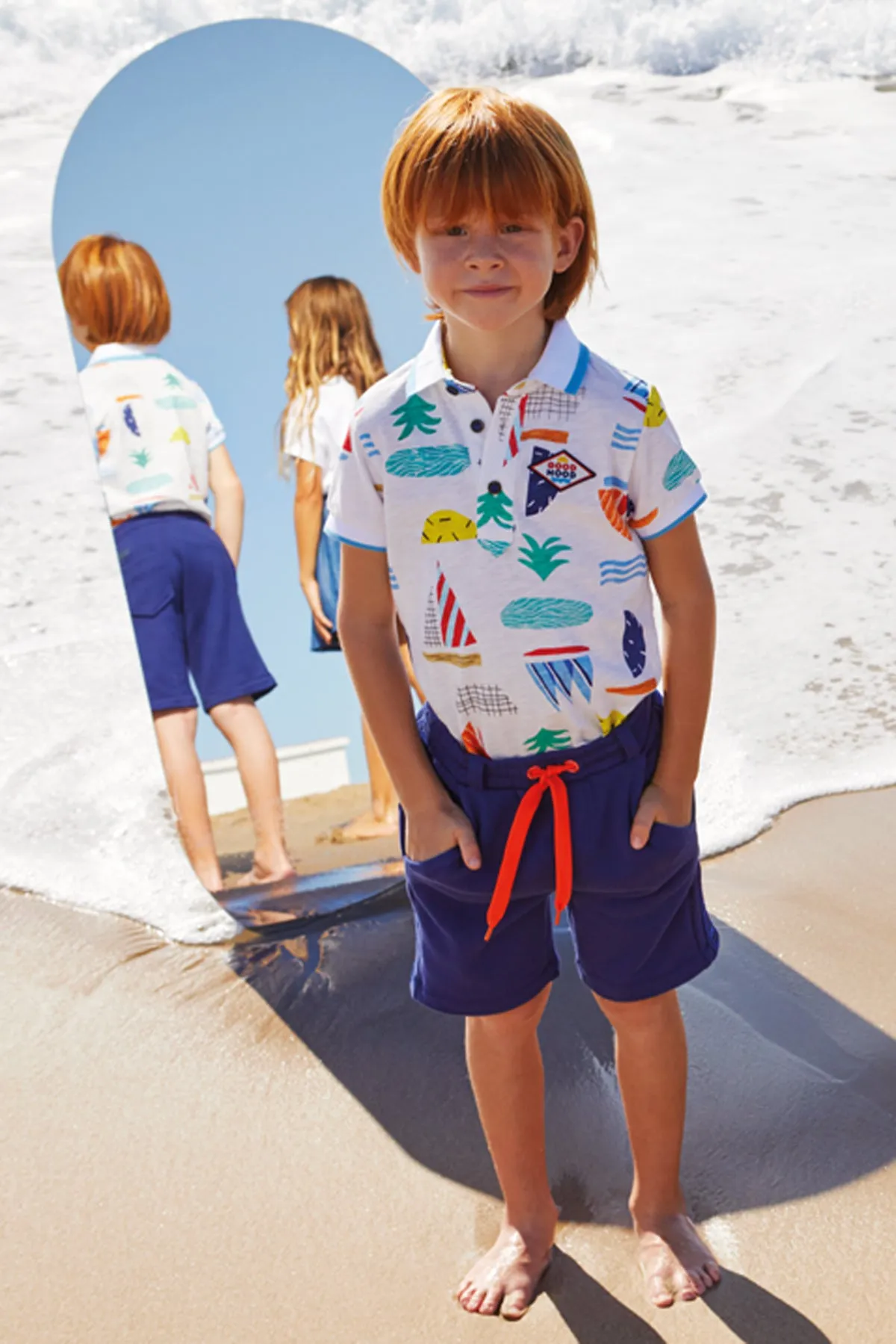 Boys Shorts Catimini Drawstring Bermuda - Navy