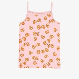 Camisole rose à motifs Saint-Valentin, enfant||Pink Valentine's Day camisole with all over print, child