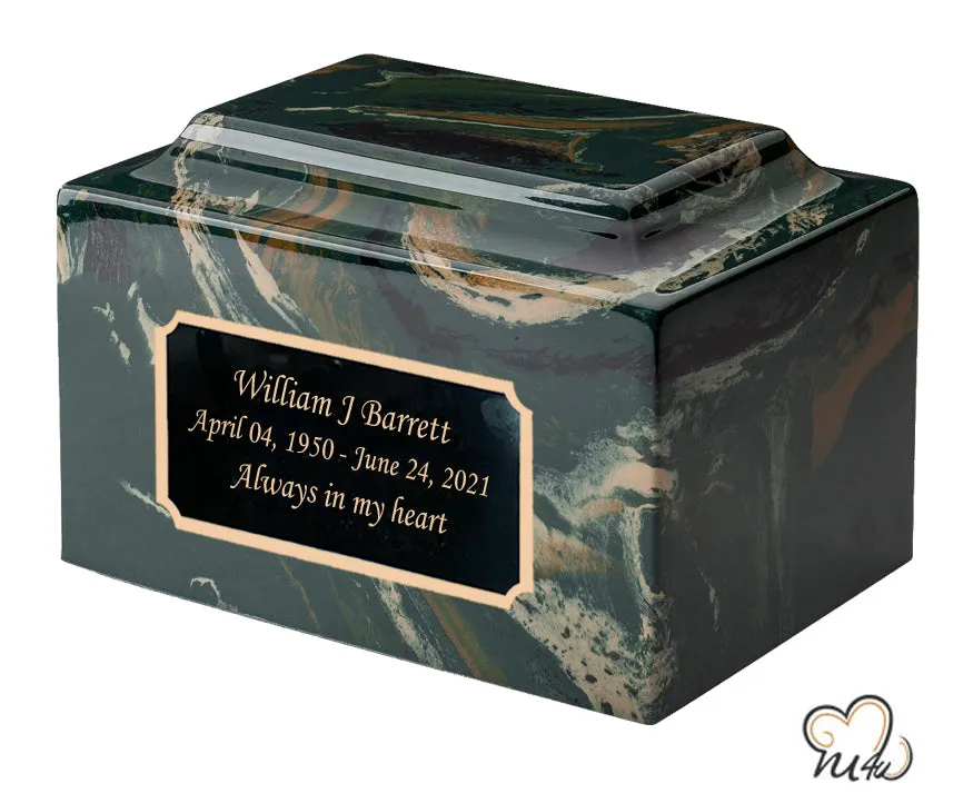 Camouflage Cultured Marble Urn