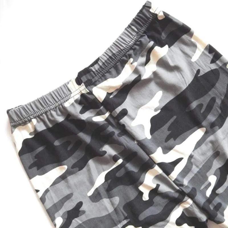 Camouflage Print Elastic Fitness Casual Leggings