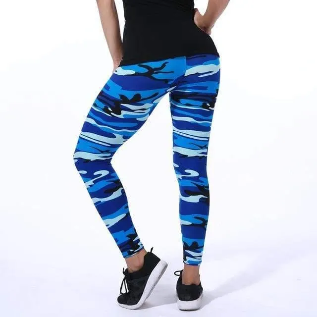 Camouflage Print Elastic Fitness Casual Leggings