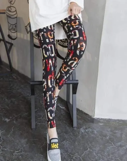 Camouflage Print Elastic Fitness Casual Leggings