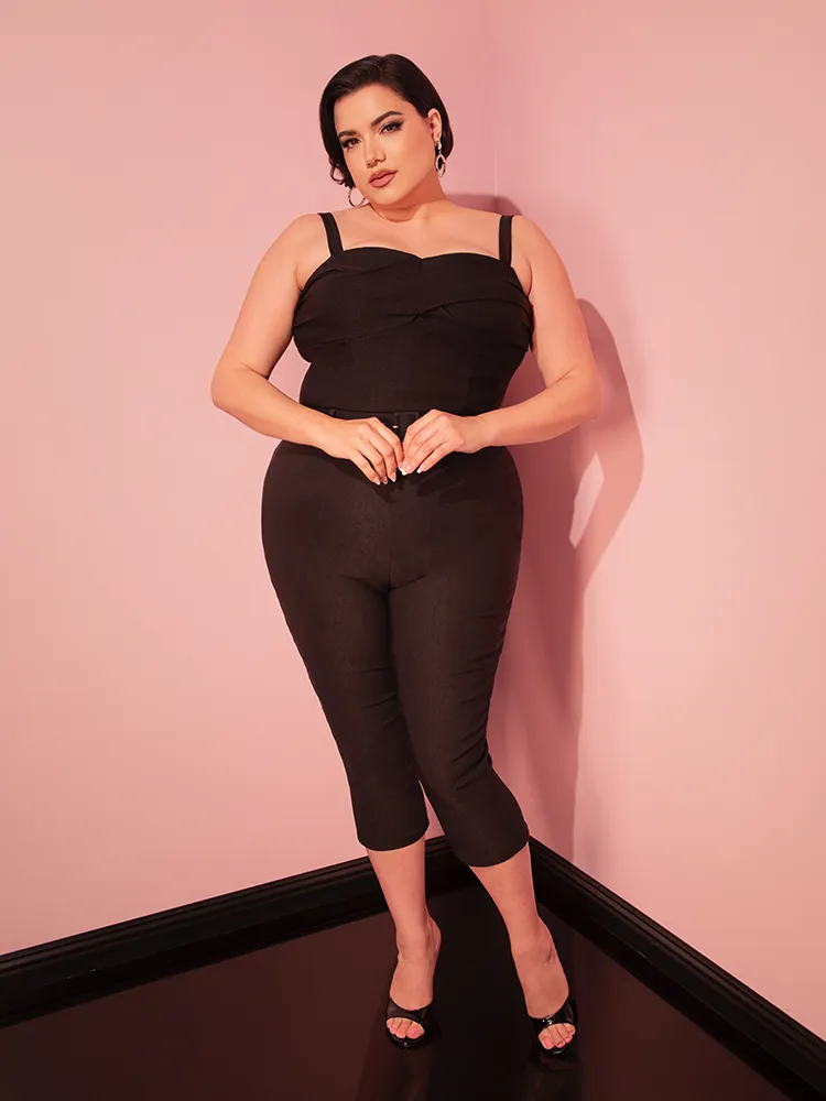 Capri Pants in Black - Vixen by Micheline Pitt