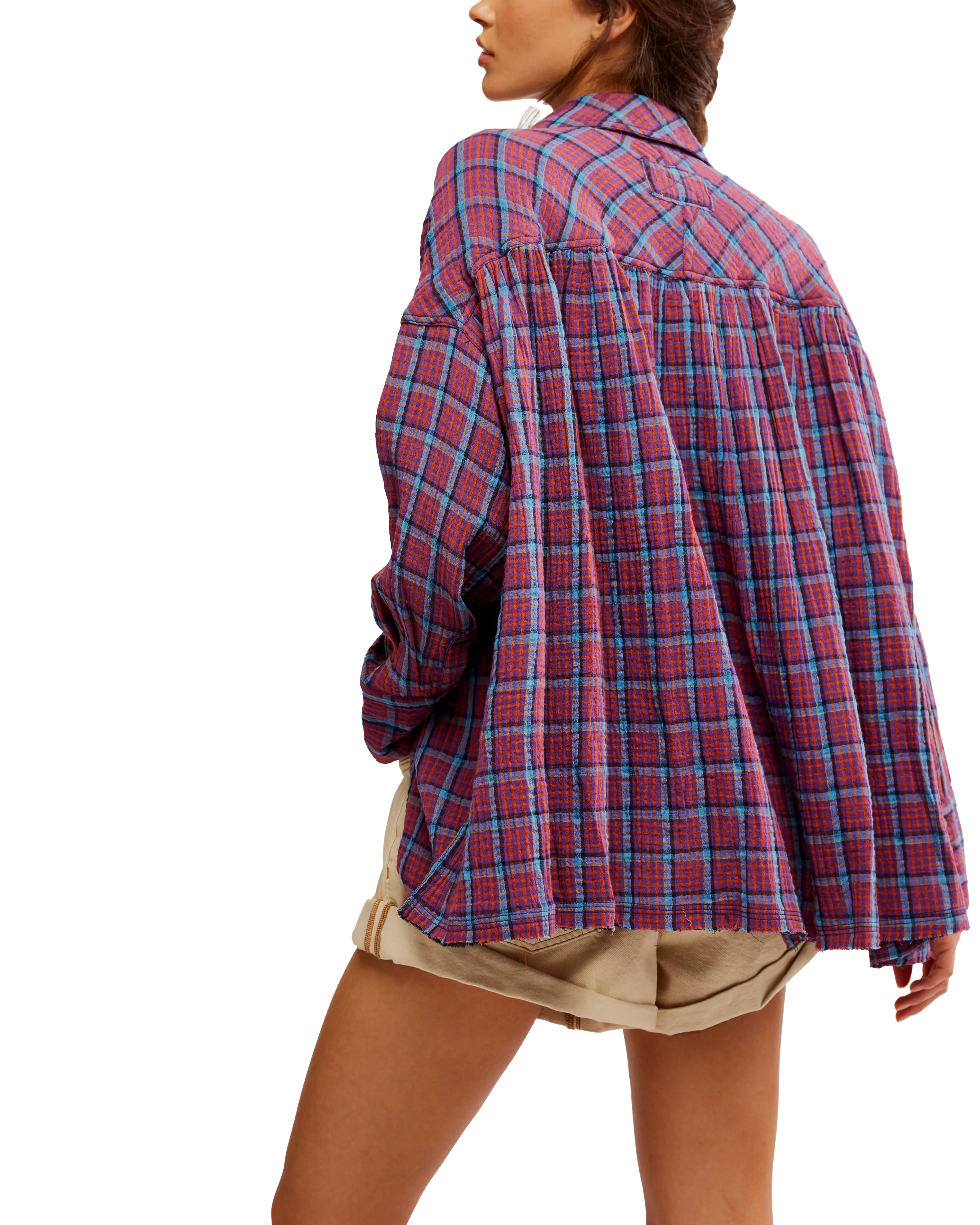 Cardiff Plaid Shirt in Purple Combo