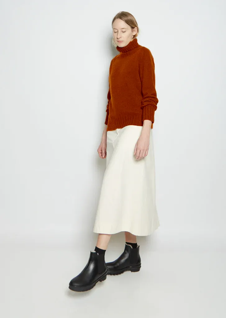 Cashmere Wide Roll Neck — Harissa