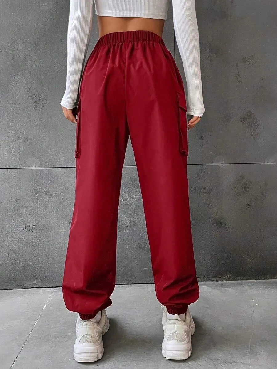 Casual Flap Pocket Side Jogger Pants