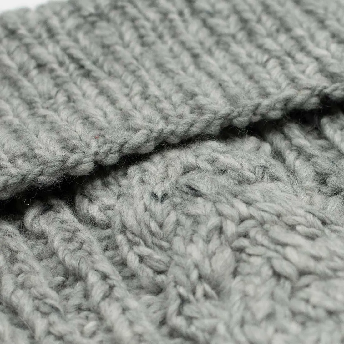 Chamula handknit fisherman hat in pearl grey Merino wool