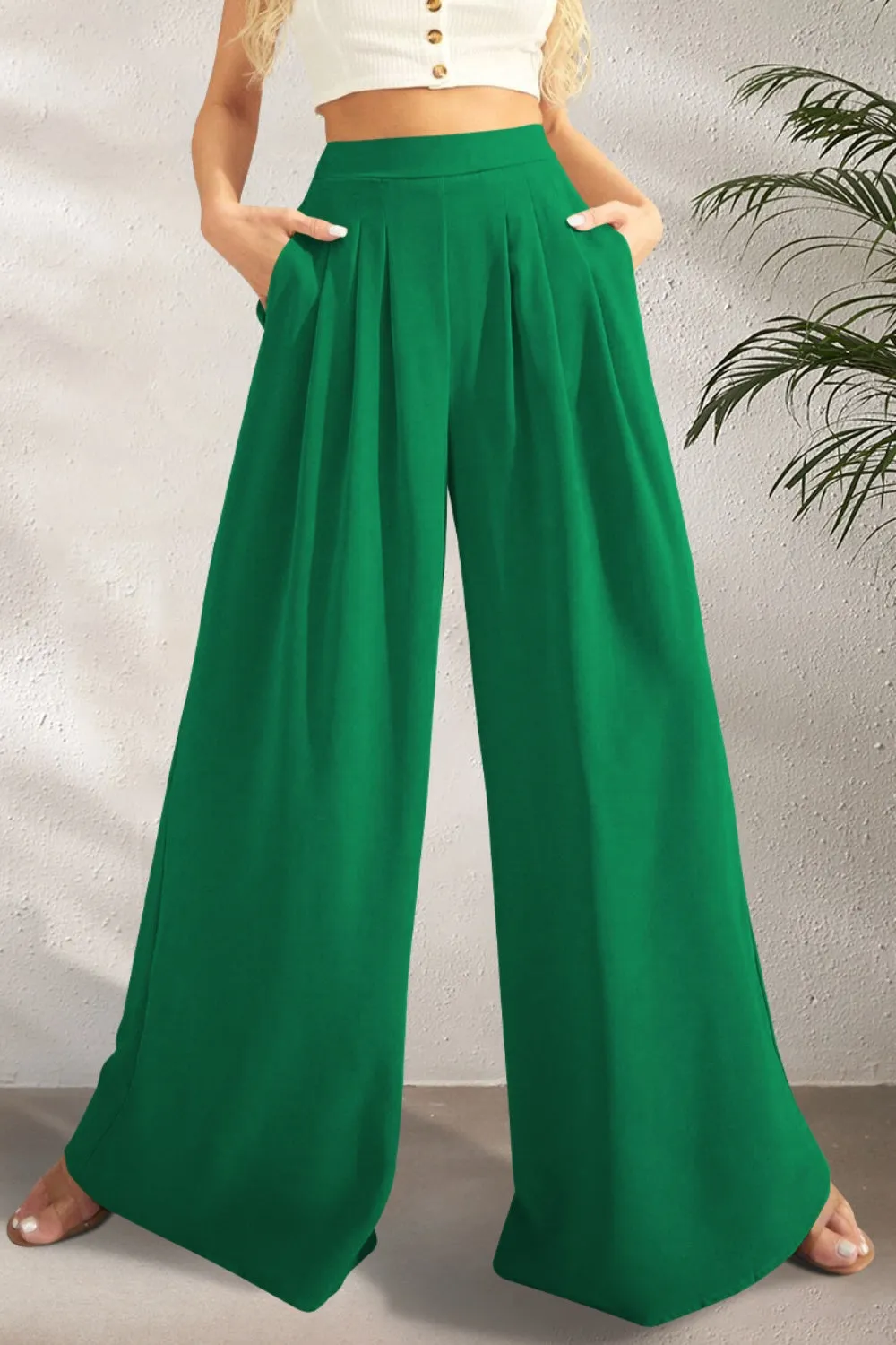 Chic High-Waisted Wide-Leg Pants