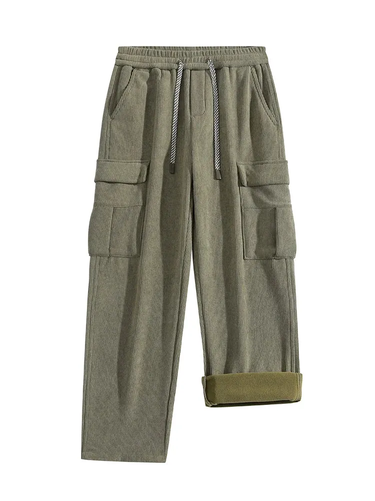 Corduroy Fleece Liner Cargo Pants