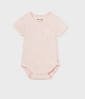 Cotton Detailed Bodysuit | Light Pink