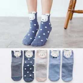 Cotton Unicorn Kitty Socks Pack (5 pairs)