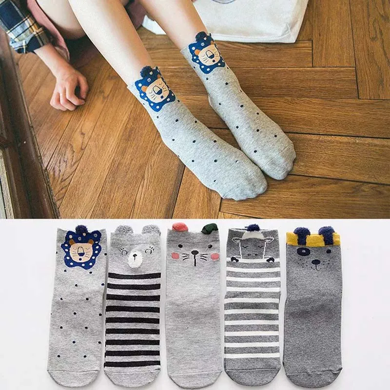 Cotton Unicorn Kitty Socks Pack (5 pairs)