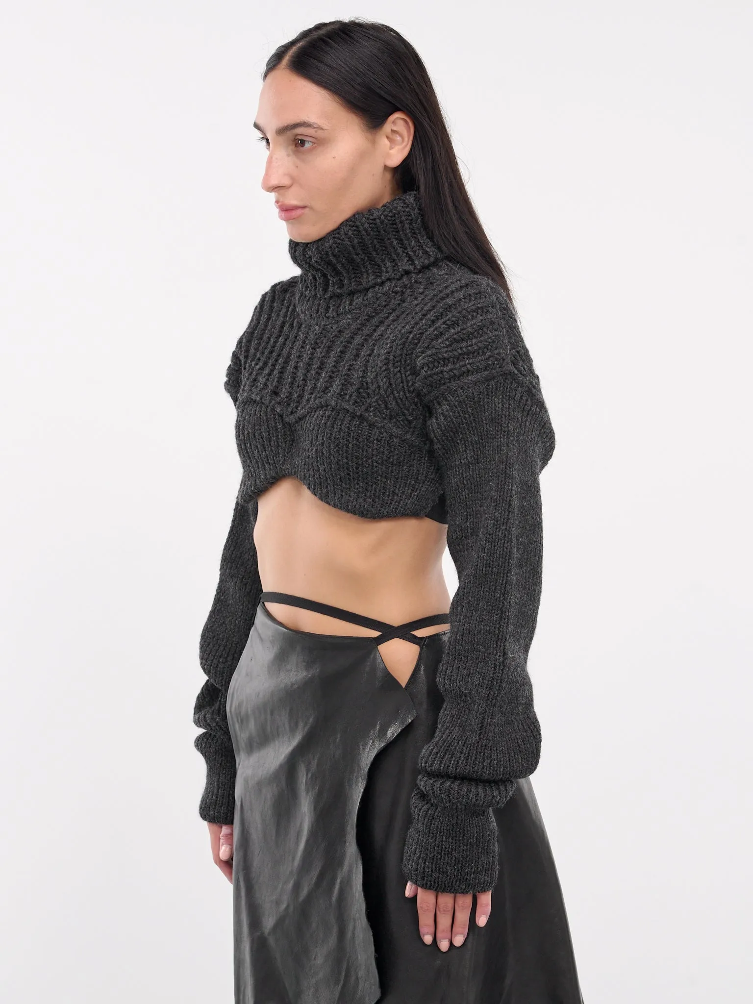 Cropped Turtleneck (A60529-DQH-ANTHRACITE-GREY)