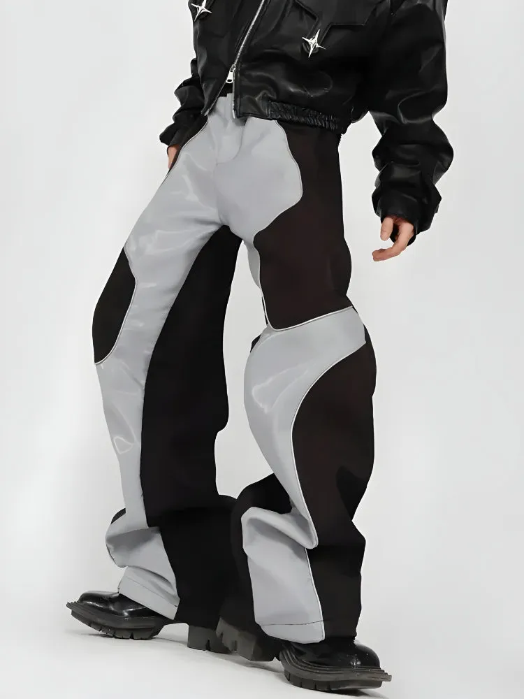 Cyberpunk Patchwork Wide Leg Pants