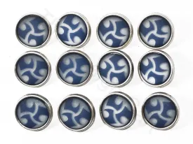 Dark Blue Matte Designer Coat Buttons