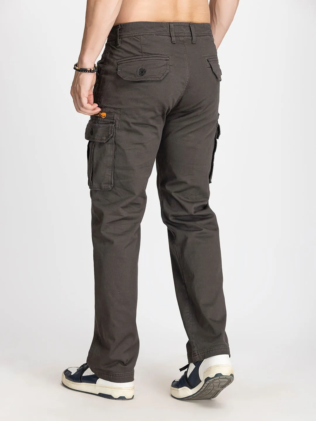 DARK GREY COTTON CARGO 6-POCKETS DOPE VIBEZ