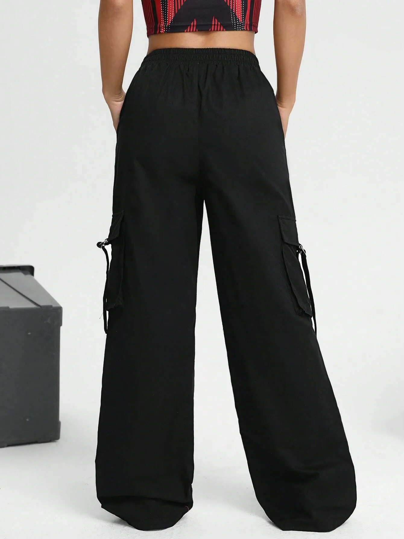 Elastic Waist Long-Length Woven Pants