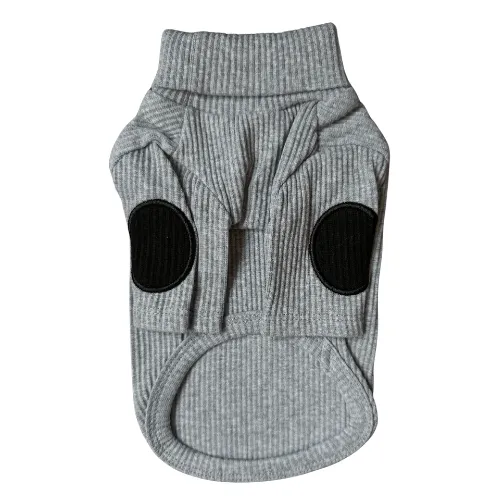 Elbow Patch Turtleneck - Grey