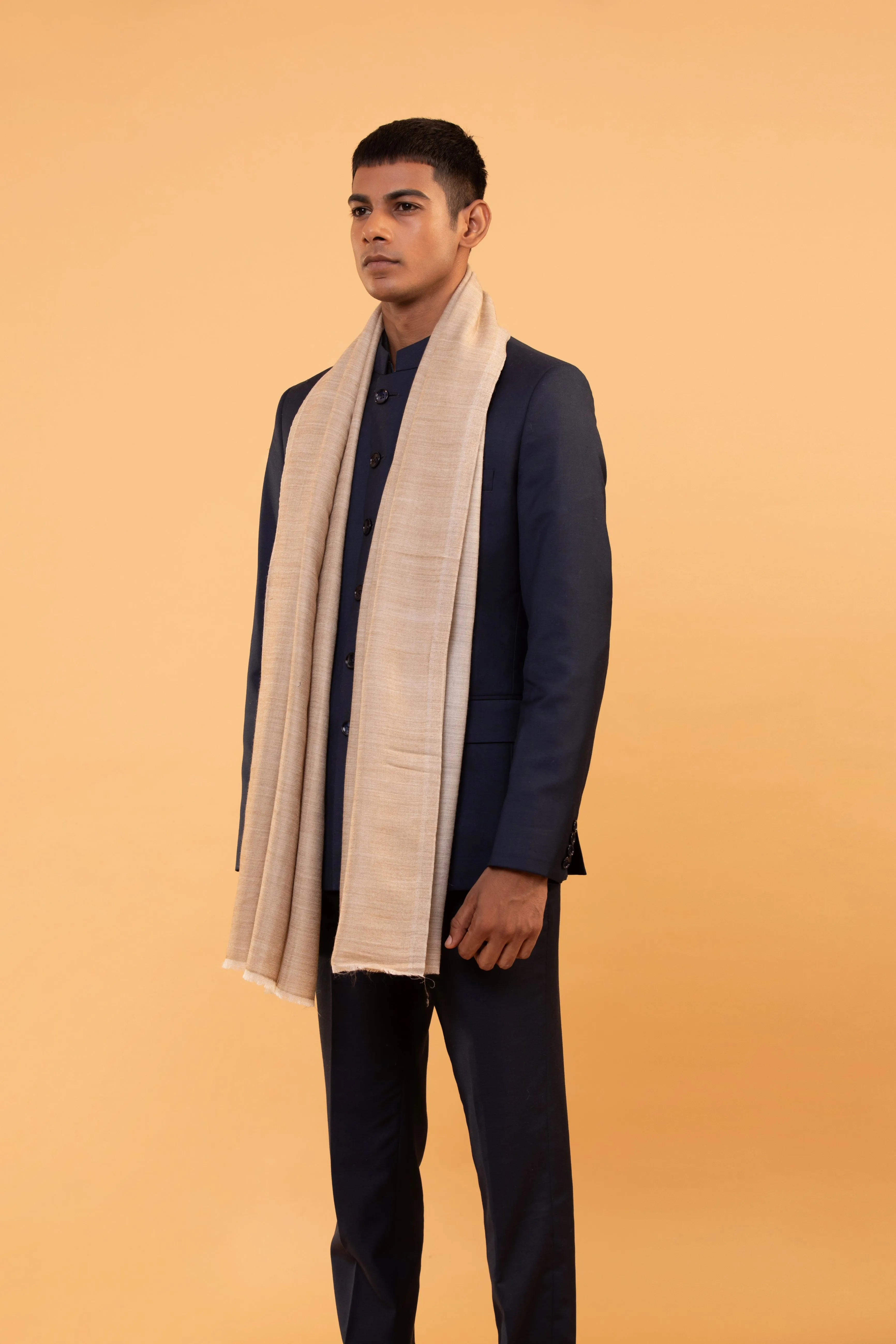 Exclusive Brown Fine Wool Shawl for Men - Solid and Stylish