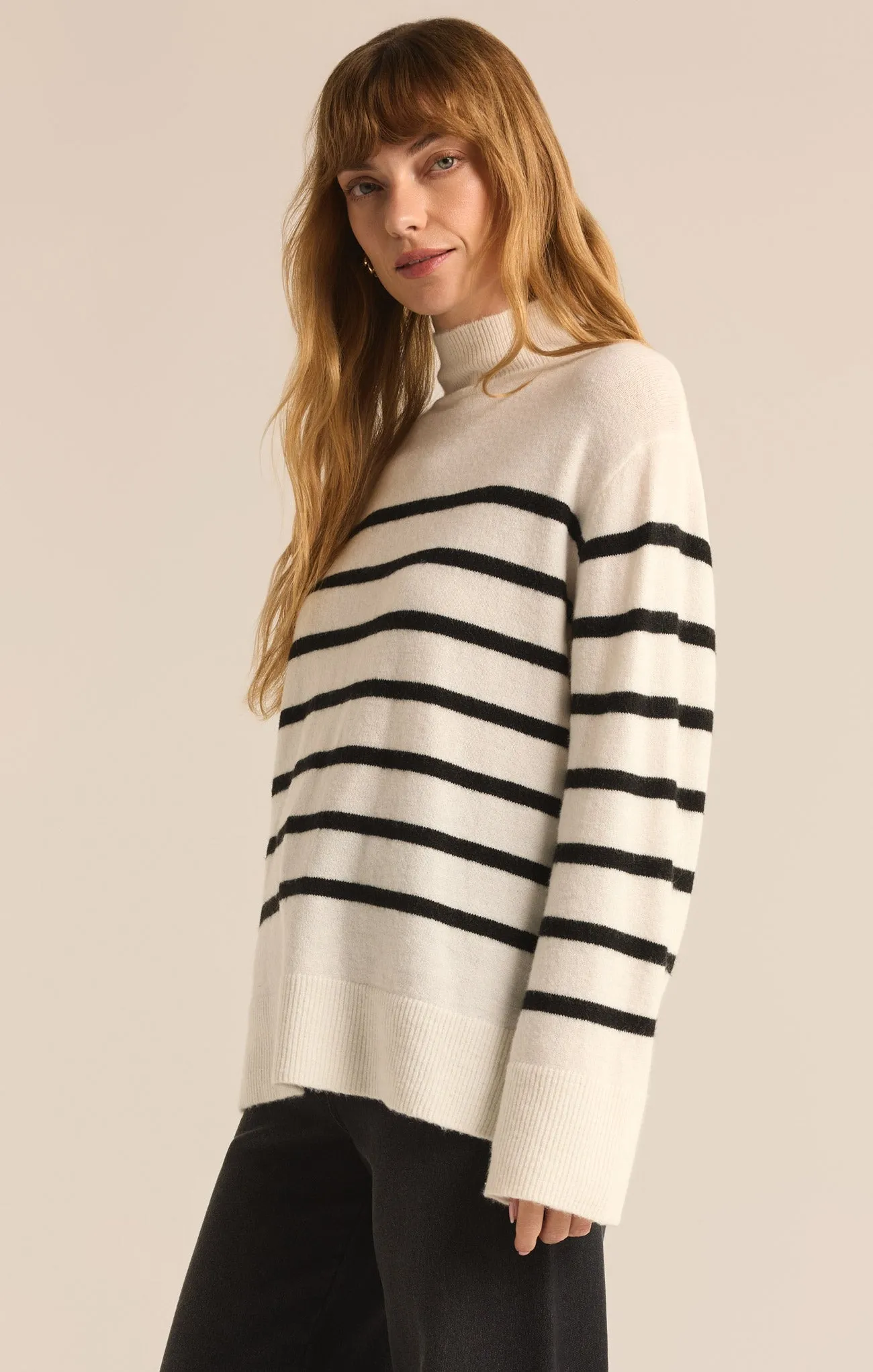 Fin Stripe Turtleneck Sweater