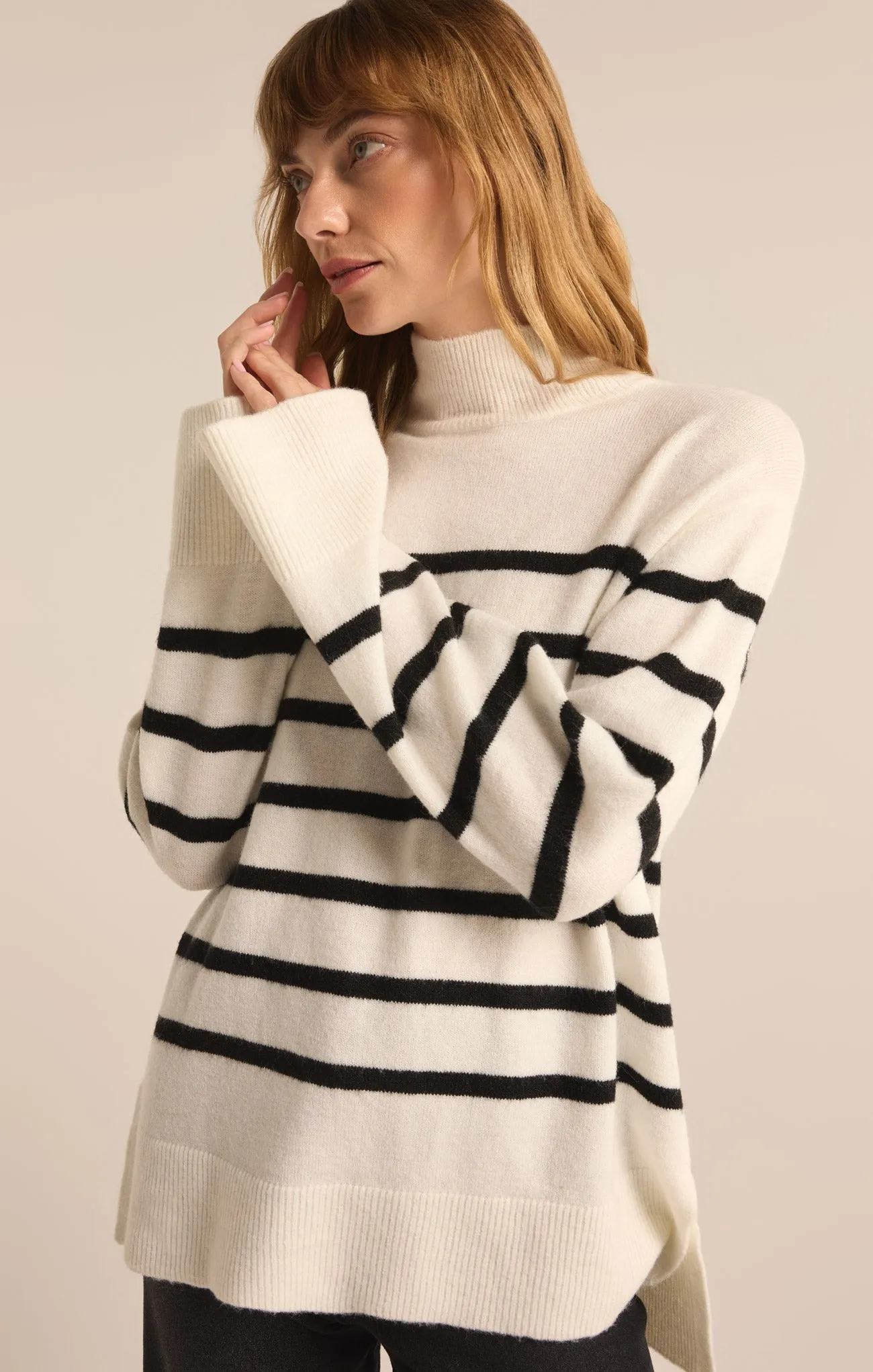 Fin Stripe Turtleneck Sweater