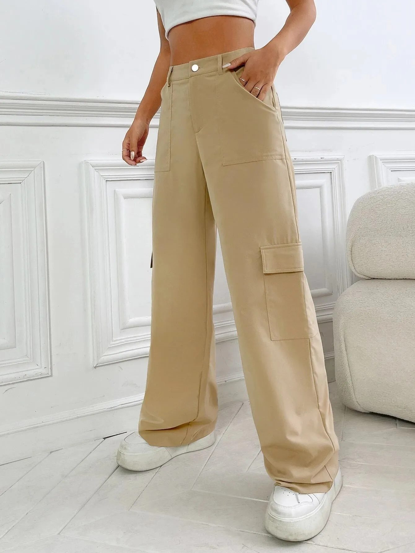 Flap Pocket  Drop Cargo Pant